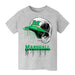 Marshall University Thundering Herd MU Original Dripping Baseball Helmet Grey Cotton T-Shirt  by Vive La Fete