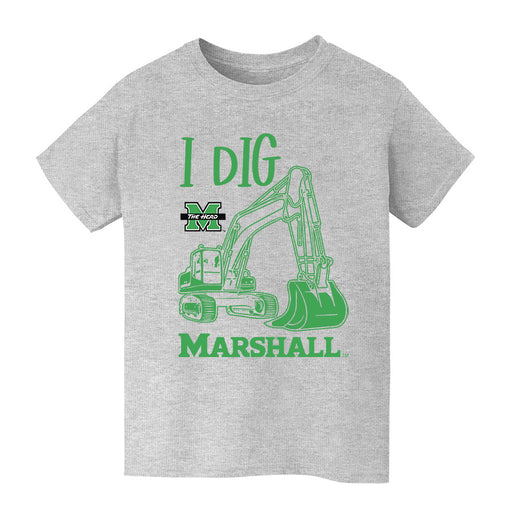 Marshall University Thundering Herd MU Vive La Fete Excavator Heather Grey Cotton Short Sleeve Tee