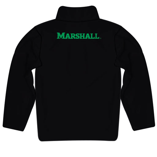 Marshall Thundering Herd Vive La Fete Logo and Mascot Name Womens Black Quarter Zip Pullover - Vive La Fête - Online Apparel Store