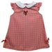 Marist Red Foxes Embroidered Cardinal Red Gingham A Line Dress