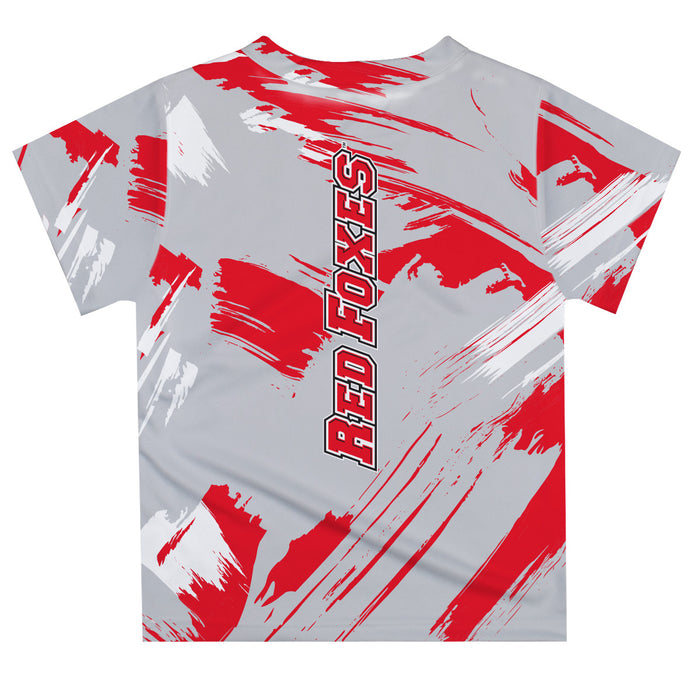 Marist Red Foxes Vive La Fete Boys Game Day Grey Short Sleeve Tee Paint Brush