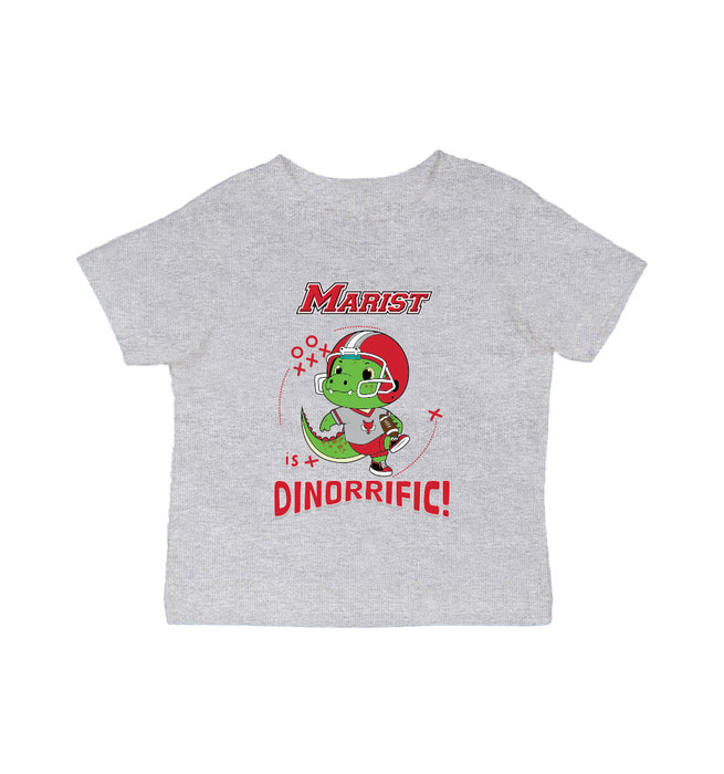 Marist Red Foxes Vive La Fete Dinorrific Grey Cotton Short Sleeve Tee