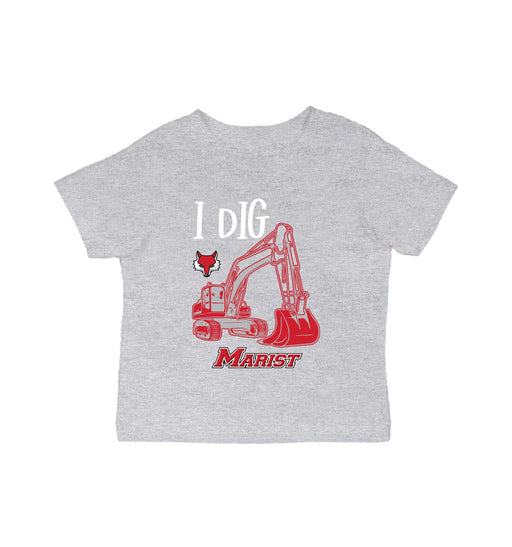 Marist Red Foxes Vive La Fete Excavator Grey Cotton Short Sleeve Tee