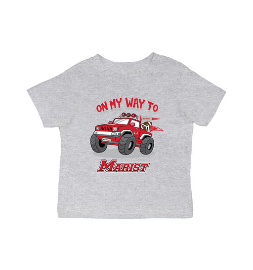 Marist Red Foxes Vive La Fete On My Way Monster Truck Grey Cotton Short Sleeve Tee