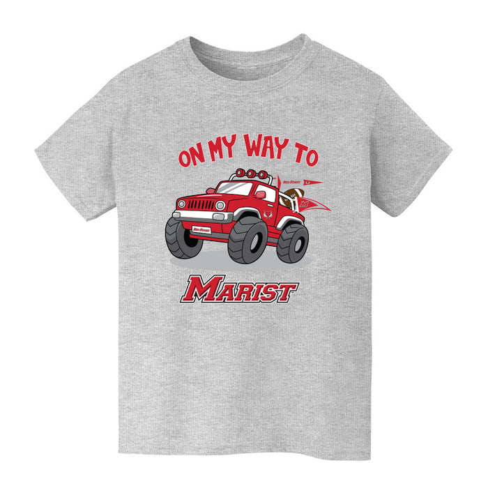 Marist Red Foxes Vive La Fete On My Way Monster Truck Grey Cotton Short Sleeve Tee