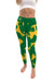 Missouri Southern State University Lions MSSU Vive La Fete Paint Brush Logo on Waist Women Green Yoga Leggings