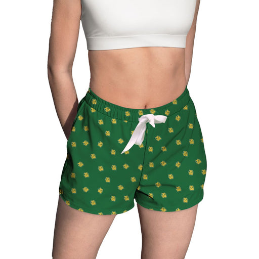Missouri Southern Lions MSSU Vive La Fete Game Day All Over Logo Women Green Lounge Shorts