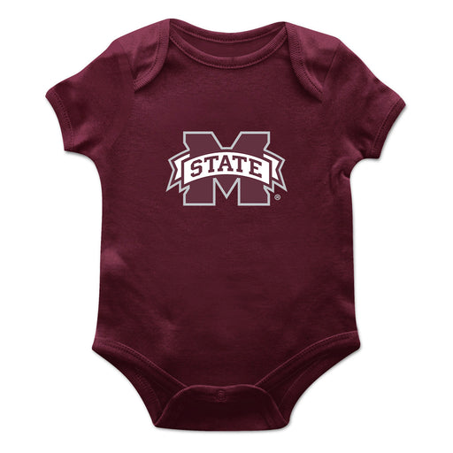 Mississippi State Cotton Short Sleeve Bodysuit Maroon
