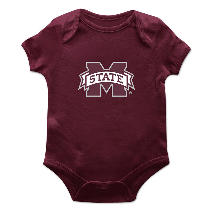 Mississippi State Cotton Short Sleeve Bodysuit Maroon