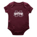 Mississippi State Cotton Short Sleeve Bodysuit Maroon