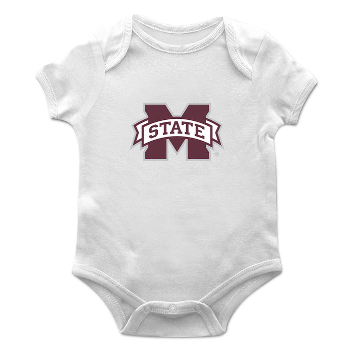 Mississippi State Cotton Short Sleeve Bodysuit White