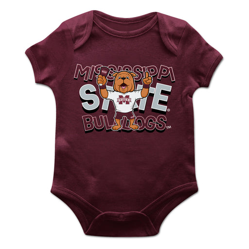 Mississippi State Bulldogs Vive La Fete Infant Game Day Maroon Short Sleeve Bodysuit
