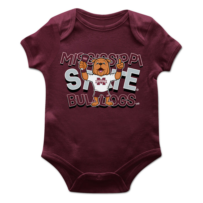 Mississippi State Bulldogs Vive La Fete Infant Game Day Maroon Short Sleeve Bodysuit