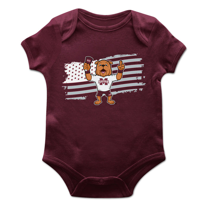 Mississippi State Bulldogs Vive La Fete Infant Game Day Maroon Short Sleeve Bodysuit