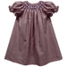 Mississippi State Bulldogs Smocked Maroon Gingham Short Sleeve Bishop