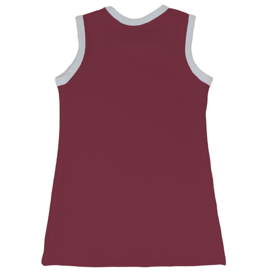 Mississippi State Bulldogs Sleeveless Cheerleader A Line Dress White and Maroon - Vive La Fête - Online Apparel Store