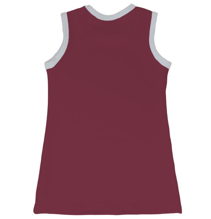Mississippi State Bulldogs Sleeveless Cheerleader A Line Dress White and Maroon - Vive La Fête - Online Apparel Store