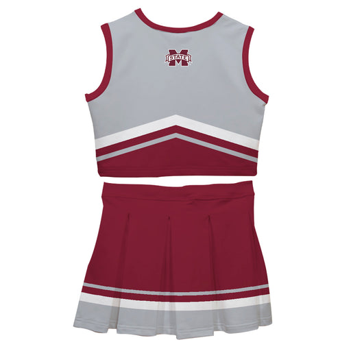 Mississippi State Bulldogs Vive La Fete Game Day Gray and Maroon Sleeveless Chearleader Set - Vive La Fête - Online Apparel Store