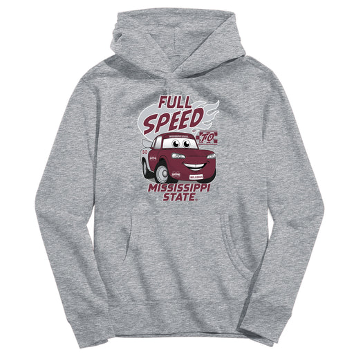 Mississippi State Bulldogs Full Speed Heather Grey Cotton Youth Hoodie