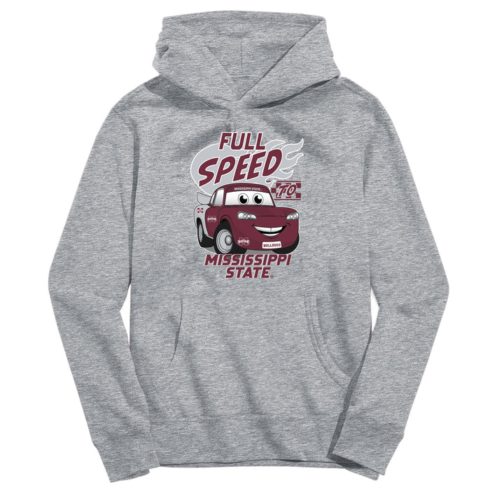 Mississippi State Bulldogs Full Speed Heather Grey Cotton Youth Hoodie