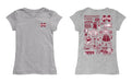 Mississippi State Bulldogs Hand Sketched Vive La Fete Impressions Artwork Grey Girls Cotton Short Sleeve Tee - Vive La Fête - Online Apparel Store