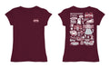 Mississippi State Bulldogs Hand Sketched Vive La Fete Impressions Artwork Maroon Girls Cotton Short Sleeve Tee - Vive La Fête - Online Apparel Store
