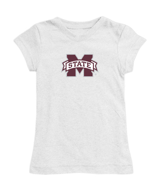 Mississippi State Girl´s Fitted Cotton T-shirt White