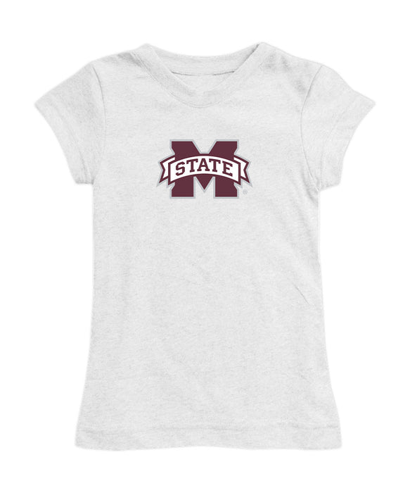 Mississippi State Girl´s Fitted Cotton T-shirt White