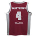 Mississipi State  Vive La Fete Cameron Matthews Game Day Maroon Boys Basketball Jersey - Vive La Fête - Online Apparel Store