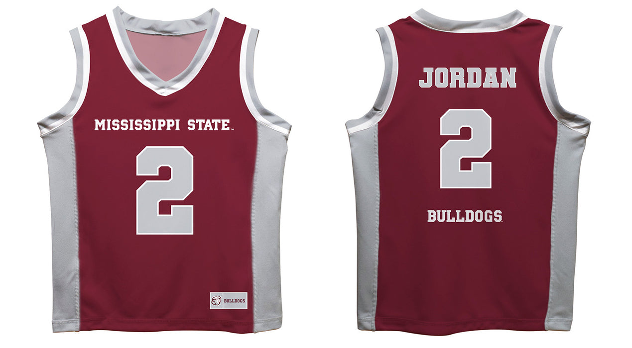 Mississipi State  Vive La Fete JerKaila Jordan Game Day Maroon Boys Basketball Jersey - Vive La Fête - Online Apparel Store