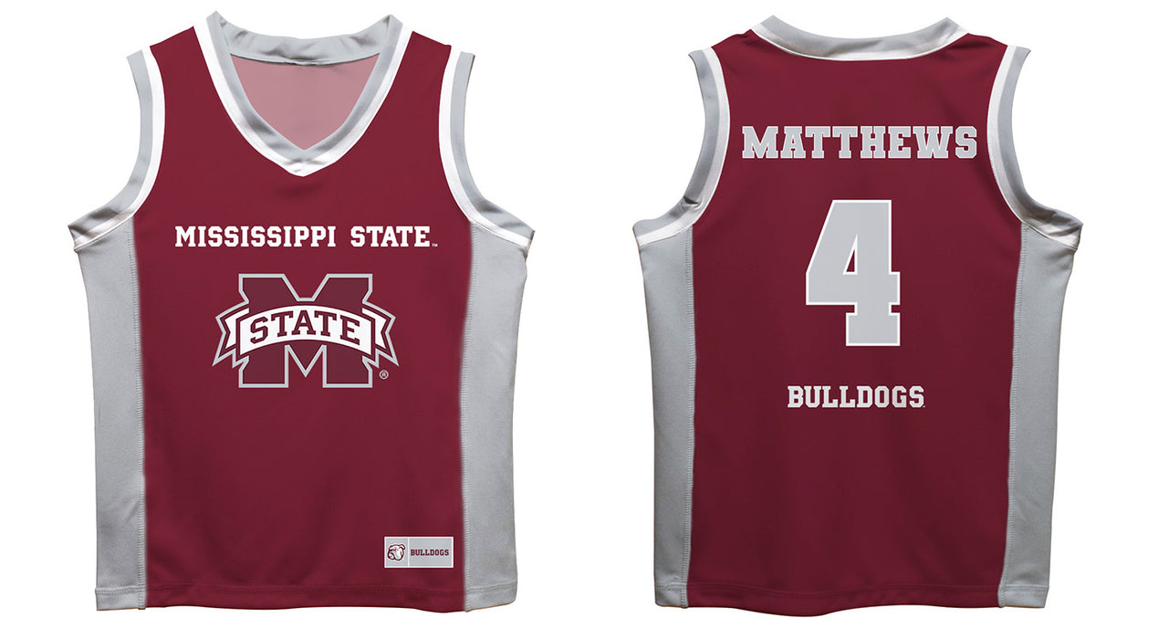 Mississipi State  Vive La Fete Cameron Matthews Game Day Maroon Boys Basketball Jersey - Vive La Fête - Online Apparel Store