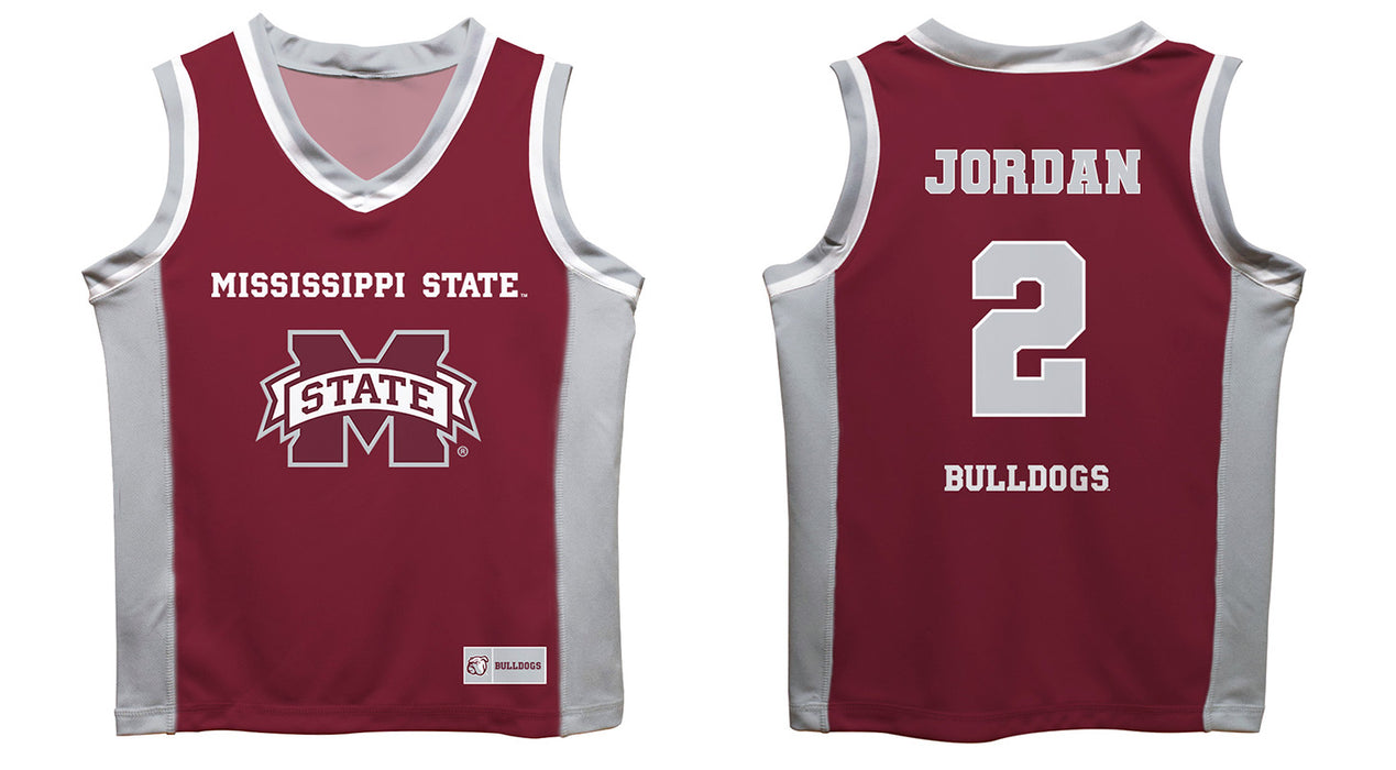 Mississipi State  Vive La Fete JerKaila Jordan Game Day Maroon Boys Basketball Jersey - Vive La Fête - Online Apparel Store