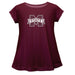 Mississippi State Short Sleeve Youth Cotton Top Maroon