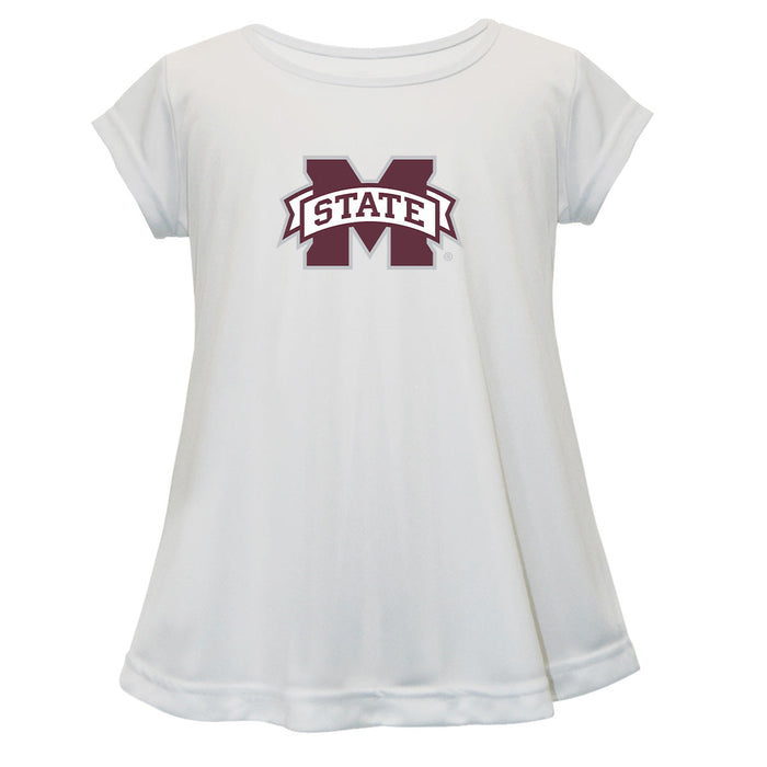 Mississippi State Short Sleeve Youth Cotton Top White