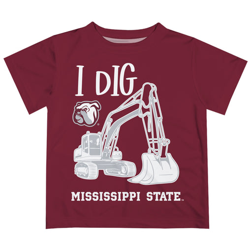 Mississippi State Bulldogs Vive La Fete Excavator Boys Game Day Maroon Short Sleeve Tee