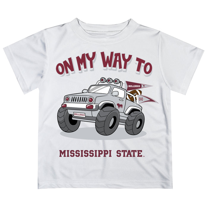 Mississippi State Bulldogs Vive La Fete Monster Truck Boys Game Day White Short Sleeve Tee