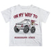 Mississippi State Bulldogs Vive La Fete Monster Truck Boys Game Day White Short Sleeve Tee
