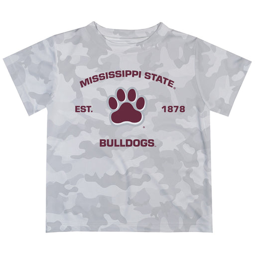 Mississippi State Bulldogs T-Shirt CAMO Light Grey by Vive La Fete