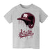 Mississippi State Bulldogs Original Dripping Baseball Helmet Grey Cotton T-Shirt  by Vive La Fete