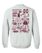 Mississippi State Bulldogs Hand Sketched Vive La Fete Impressions Maroon Crew Neck Sweatshirt for Women - Vive La Fête - Online Apparel Store