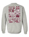 Mississippi State Bulldogs Hand Sketched Vive La Fete Impressions Maroon Crew Neck Sweatshirt for Women - Vive La Fête - Online Apparel Store