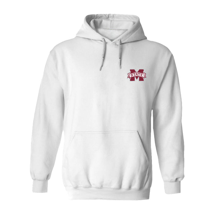 Mississippi State Bulldogs Hand Sketched Vive La Fete Impressions White Hoodies for Women