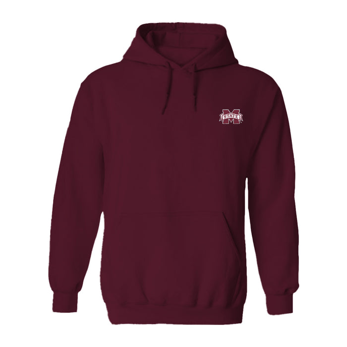 Mississippi State Bulldogs Hand Sketched Vive La Fete Impressions Maroon Hoodies for Women