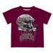 University of Montana Grizzlies Original Dripping Football Maroon T-Shirt by Vive La Fete