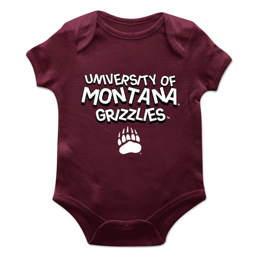 University of Montana Grizzlies Vive La Fete Infant Game Day Maroon Short Sleeve Bodysuit