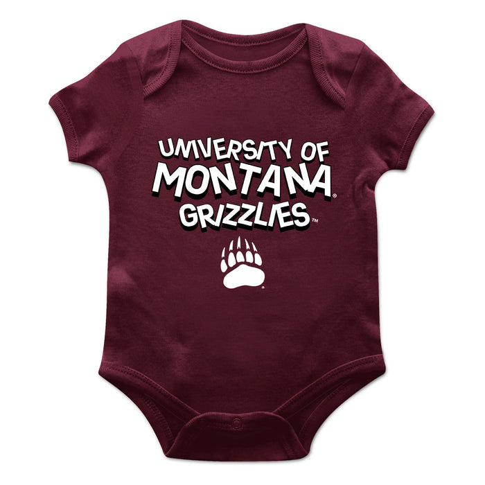 University of Montana Grizzlies Vive La Fete Infant Game Day Maroon Short Sleeve Bodysuit