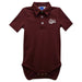 University of Montana Grizzlies Embroidered Maroon Solid Knit Boys Polo Bodysuit