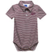 University of Montana Grizzlies Embroidered Maroon Stripe Knit Boys Polo Bodysuit