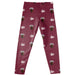 Montana Grizzlies Vive La Fete Girls Game Day All Over Two Logos Elastic Waist Classic Play Maroon Leggings Tights