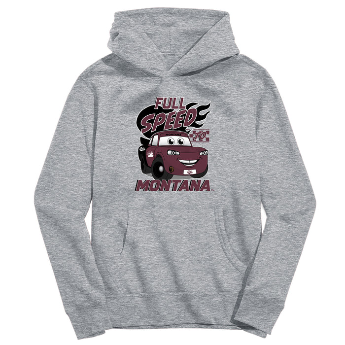 University of Montana Grizzlies Full Speed Heather Grey Cotton Youth Hoodie